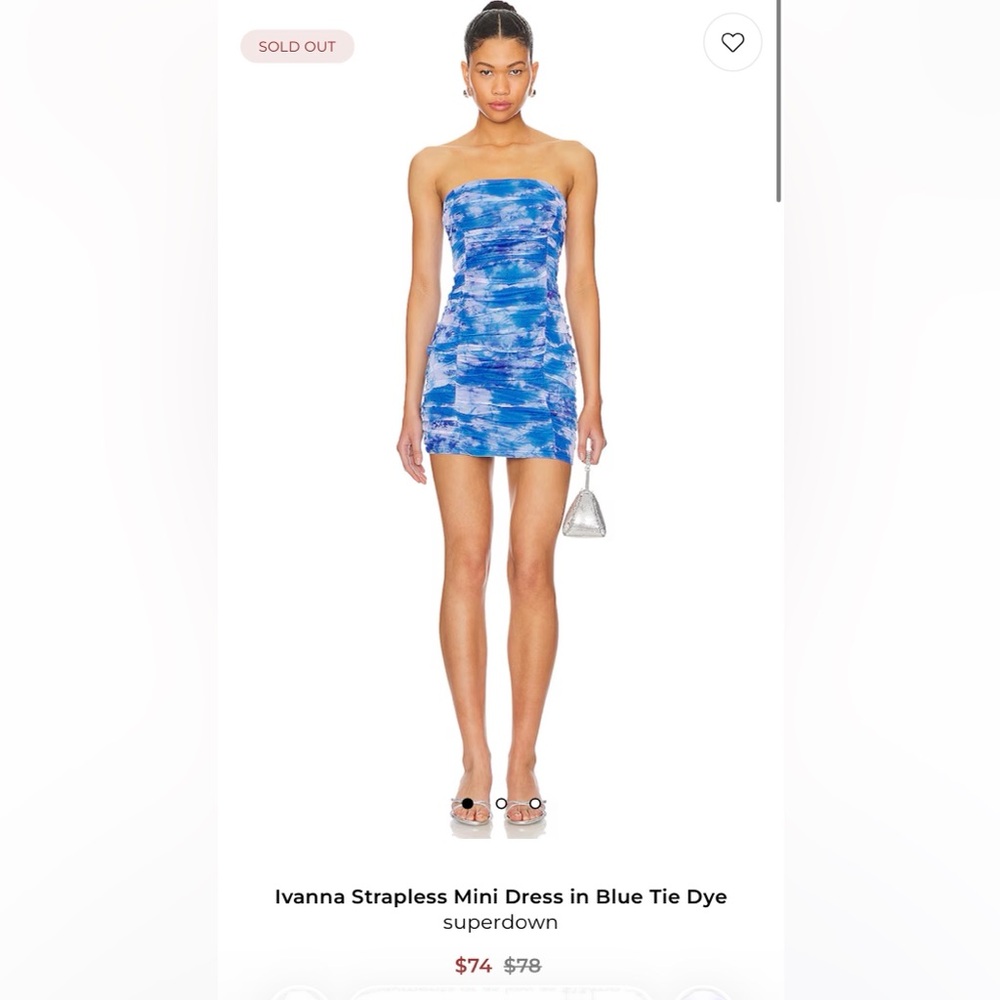 Superdown Tie-Dye Strapless Mini Dress